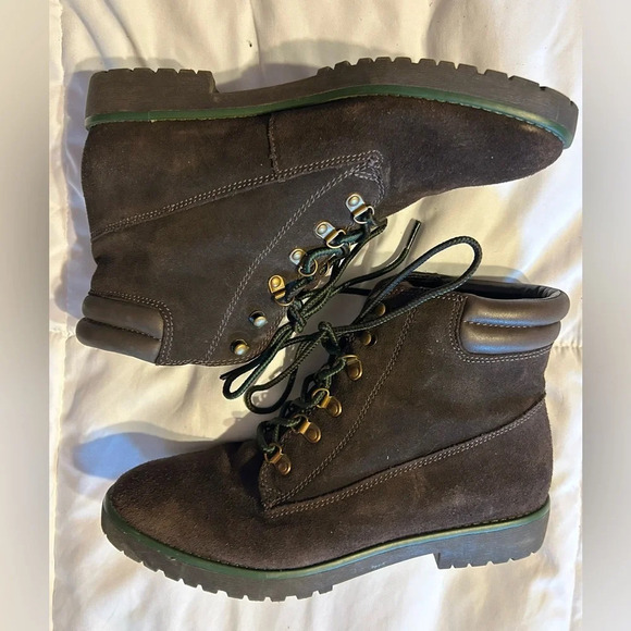 RALPH LAUREN Brown Mikelle Suede leather boots 9B - Picture 1 of 8